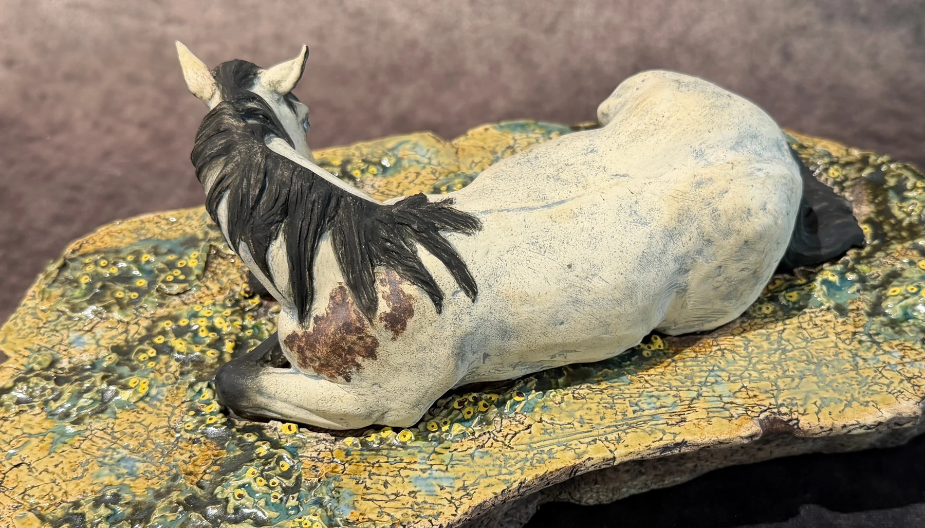 Mustang Resting on Wildflower Bluff - Blood Mark detail