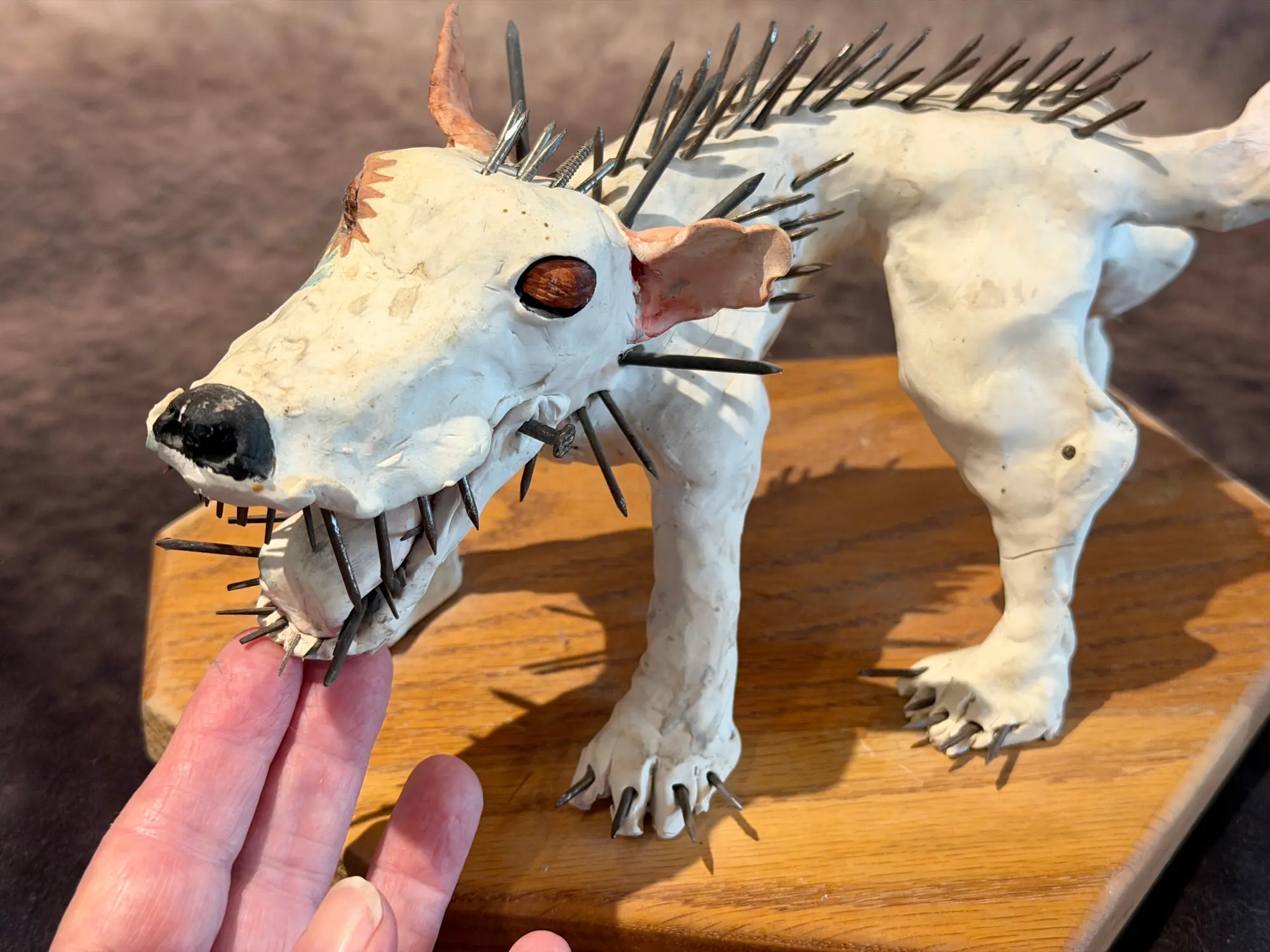 Wanda’s Wishbone Sculpture — articulated jaw detail