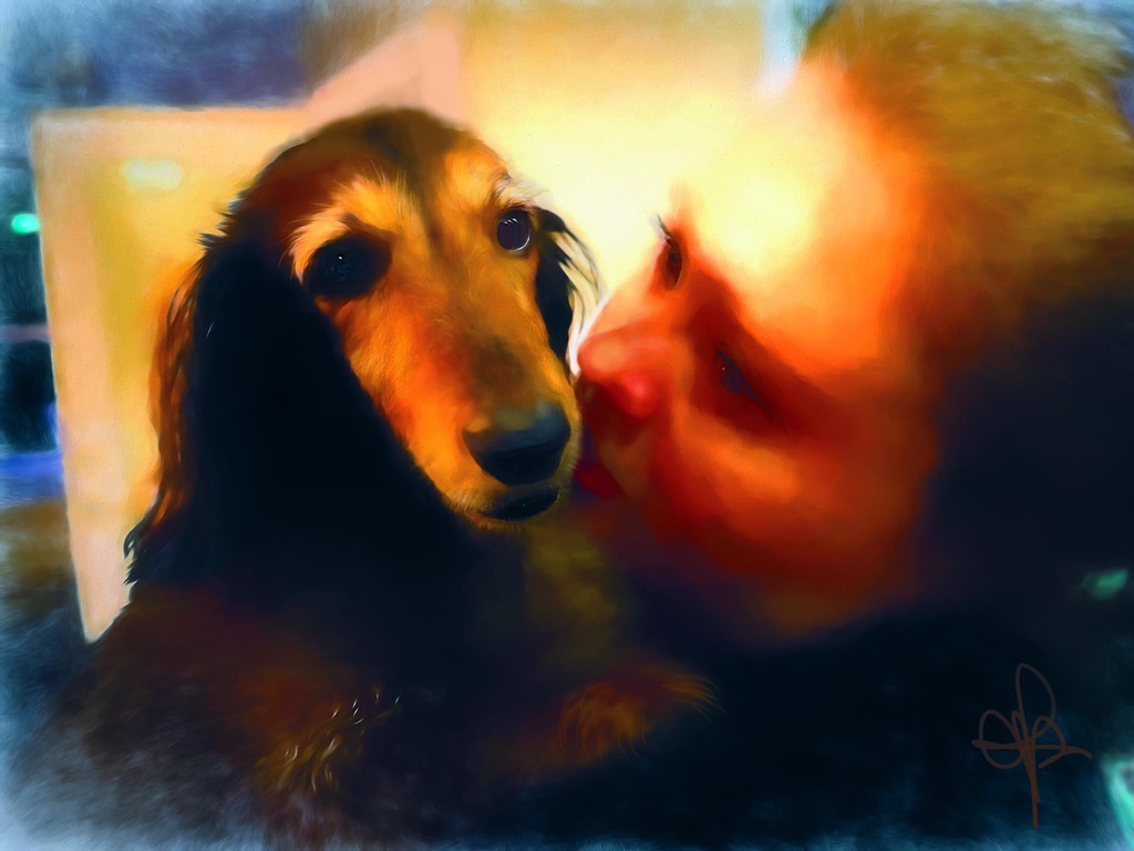 Rosie and Kat, a digital painting by Caris Palm Turpen